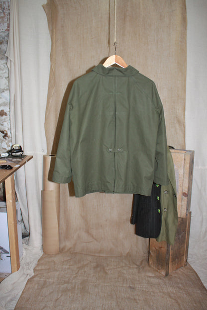 Waxed Cotton Bespoke Cropped Mackintosh