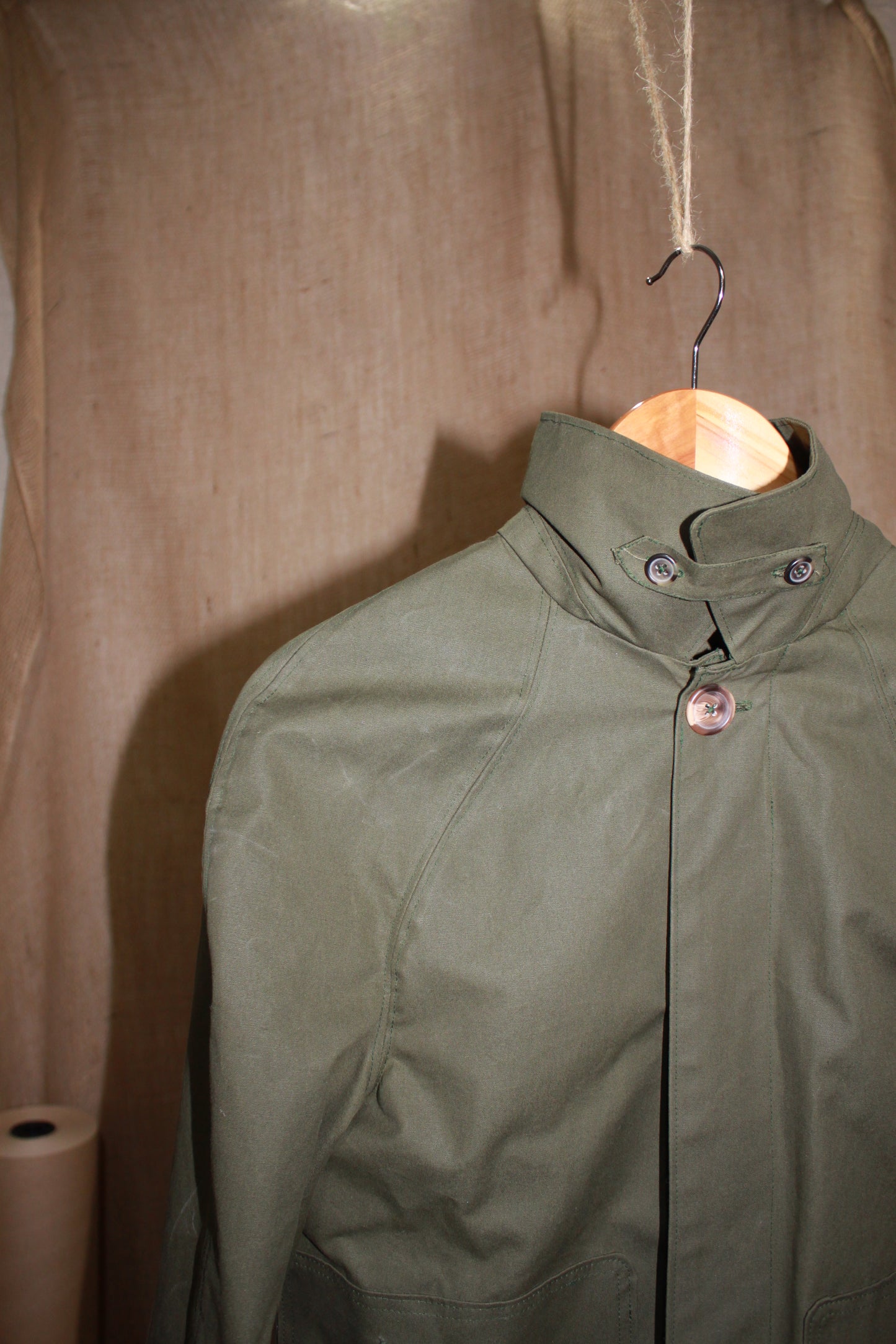 Waxed Cotton Bespoke Cropped Mackintosh
