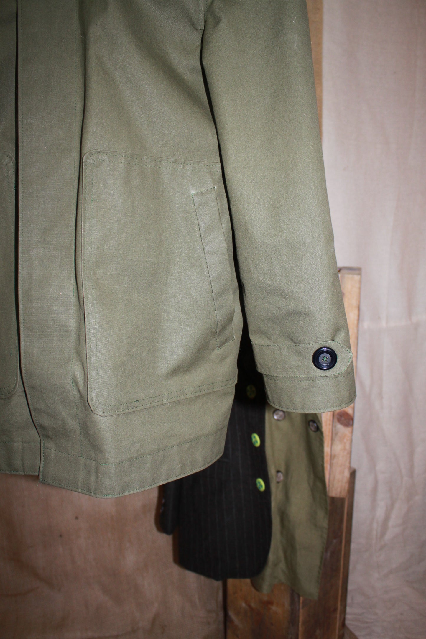 Waxed Cotton Bespoke Cropped Mackintosh